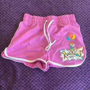 Pink and White Athletic Shorts